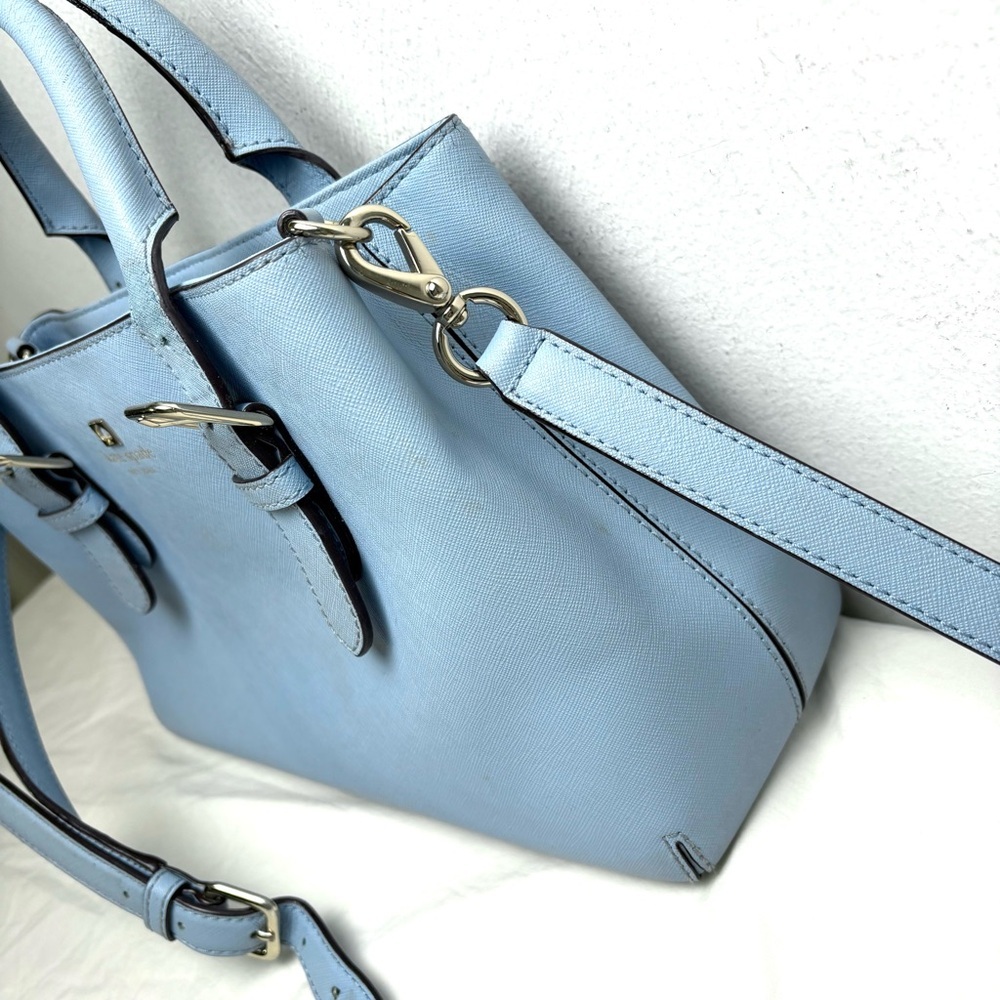 KATE SPADE Cove Street Provence Satchel Crossbody Arctic Blue Saffiano Leather - Picture 8 of 16